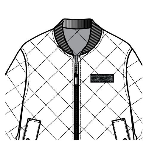 500x500 Fashionsketches On Twitter Diamond Quilt Bomber Jacket Velcro