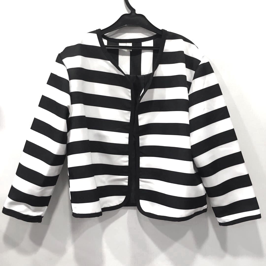 1080x1080 Stripe Bomber Jacket, Women's Fashion, Clothes, Outerwear On Carousell