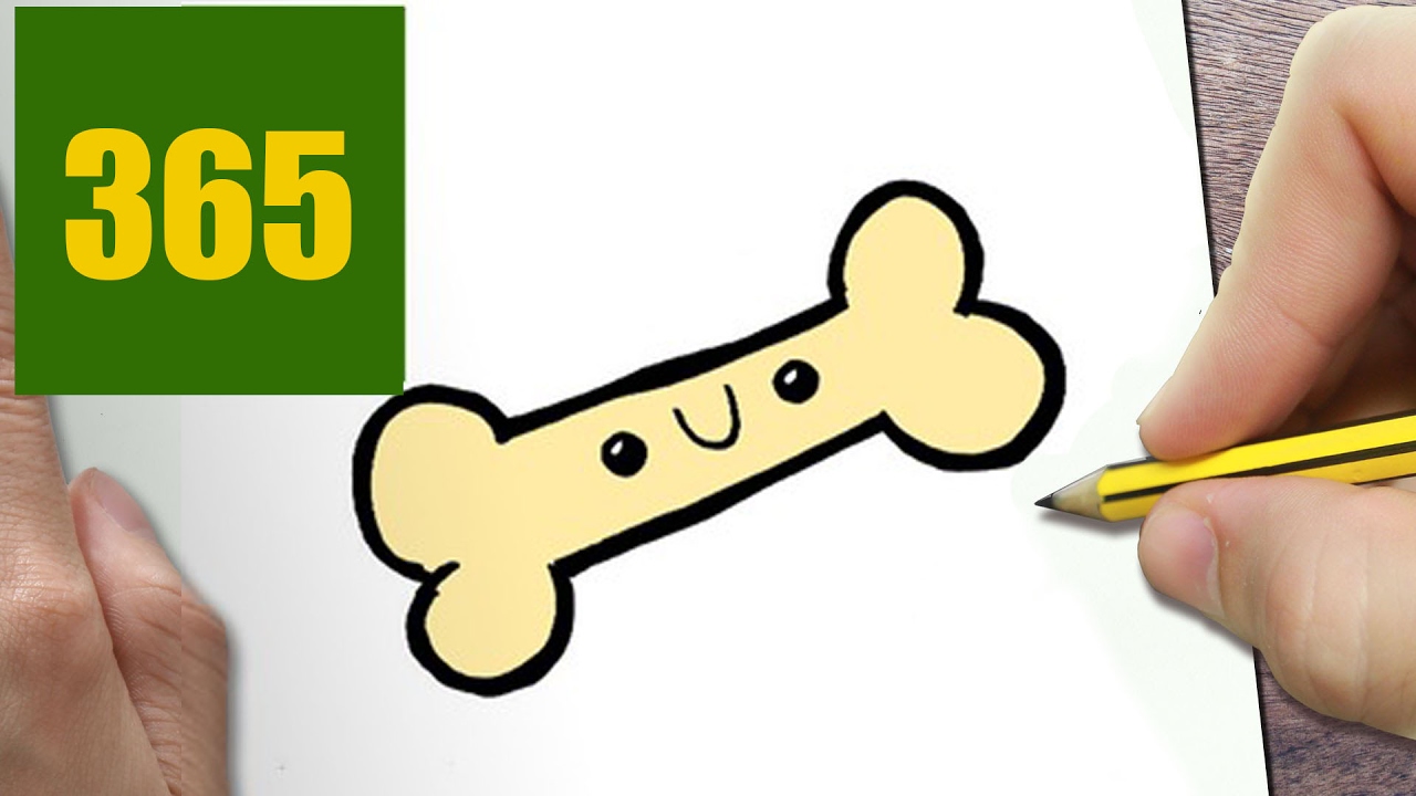 1280x720 How To Draw A Bone Cute, Easy Step