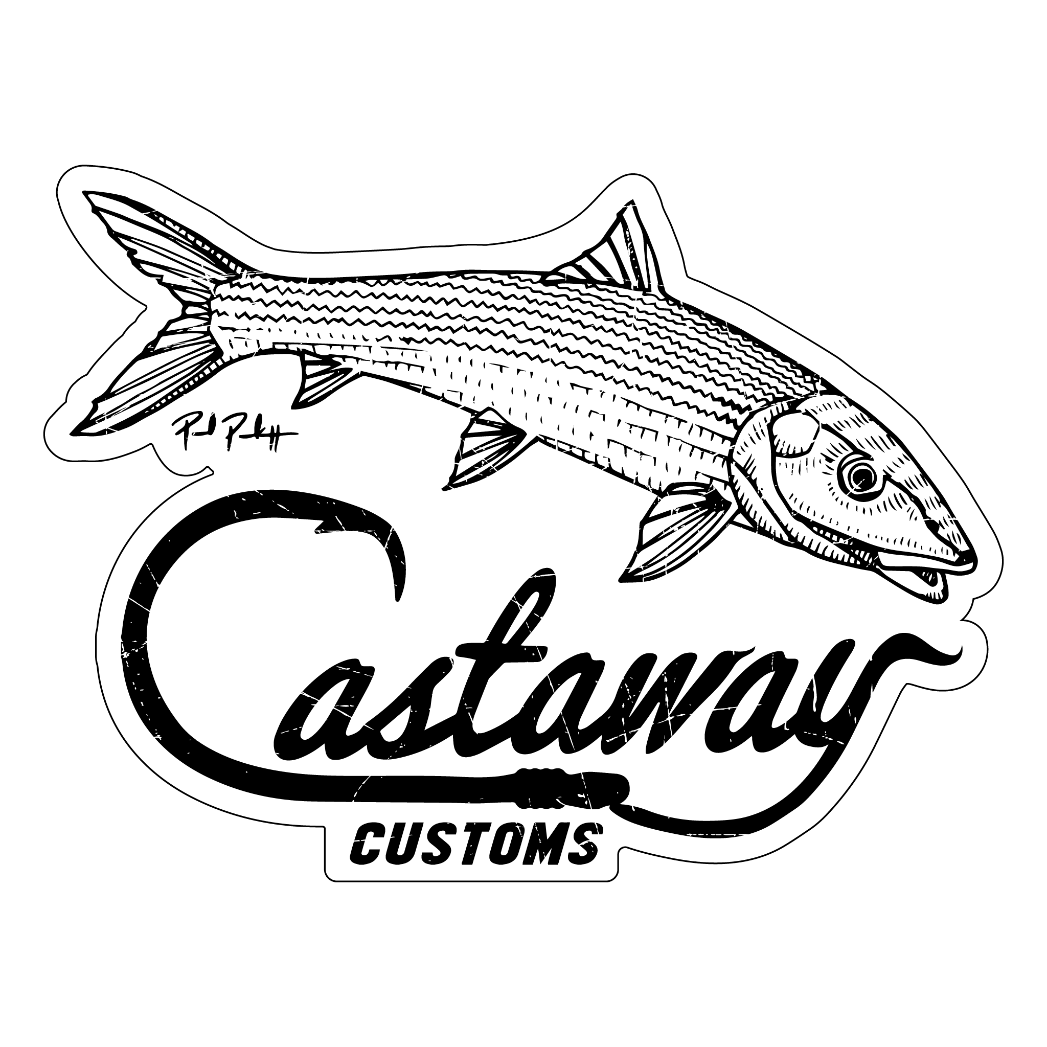 2048x2048 bonefish logo decal castaway customs