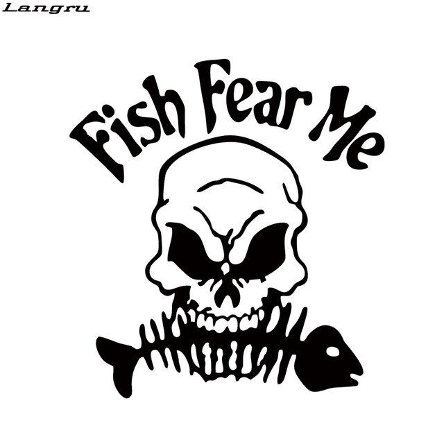 640x640 Langru New Style Fish Fear Me Bone Fish Skull Car Styling Car