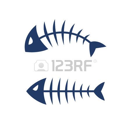 450x450 Fish Fish Bone Skeleton Symbol Vector Icon Design Illustration
