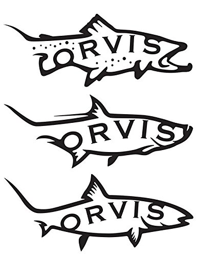 385x500 Orvis Die Cut Fish Sticker, White, Type Bonefish