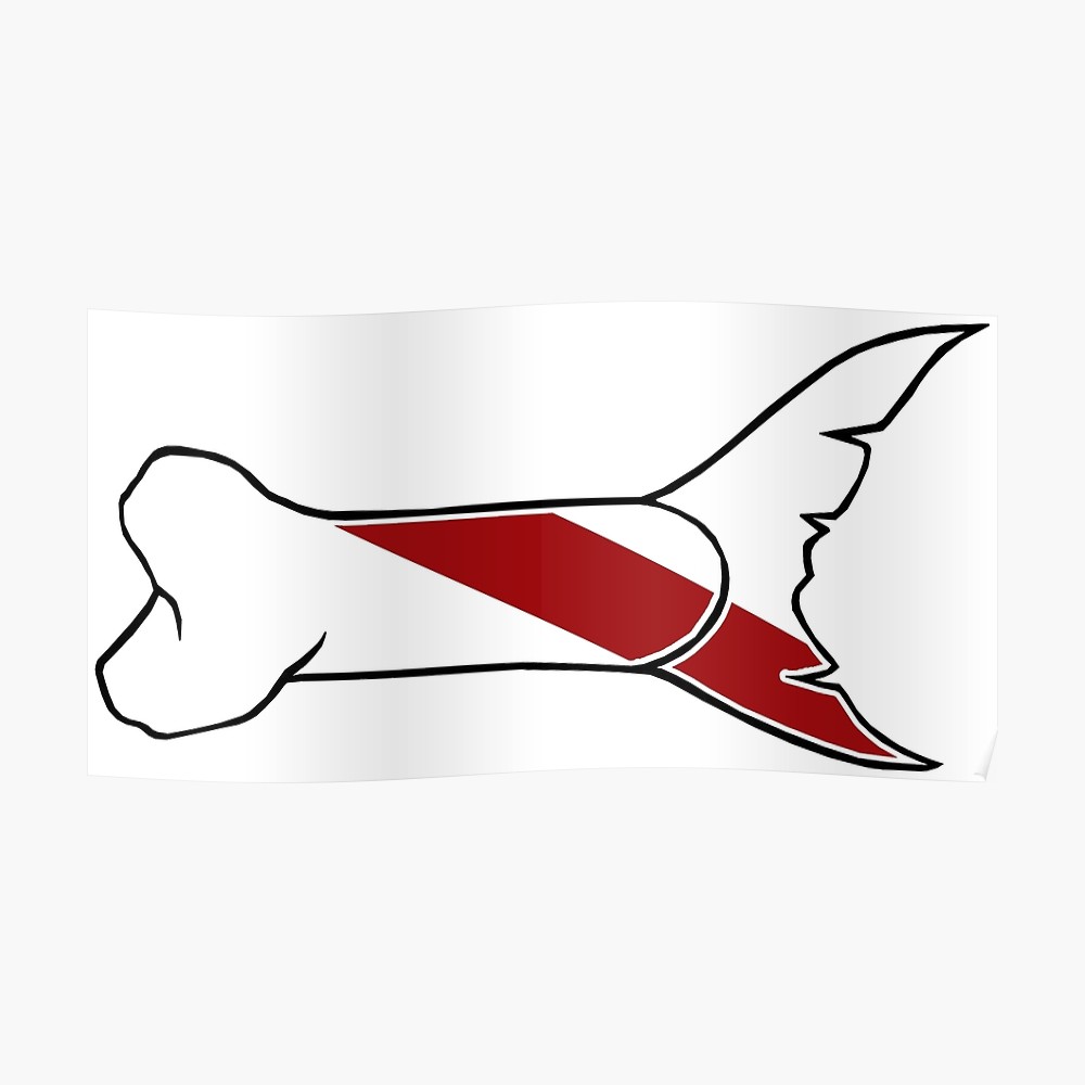 1000x1000 Bone Fish Scuba Diving Sticker