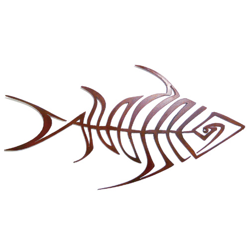 500x500 bonefish garden wall sculpture from modern artisans