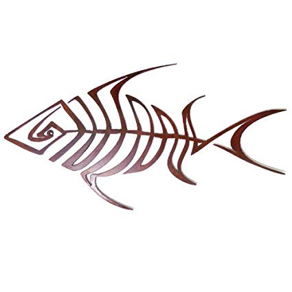 425x425 bonefish rusty metal wall sculpture for outdoors