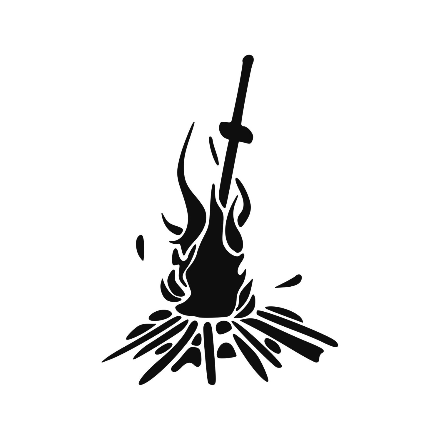 1500x1500 darksouls inspired bonfire vinyl decal gaming sticker laptop etsy