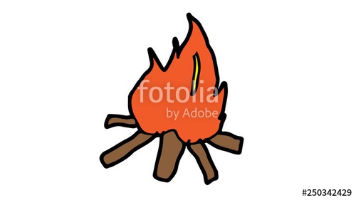 500x281 Kids Drawing White Screen With Theme Of Bonfire Stock Footage