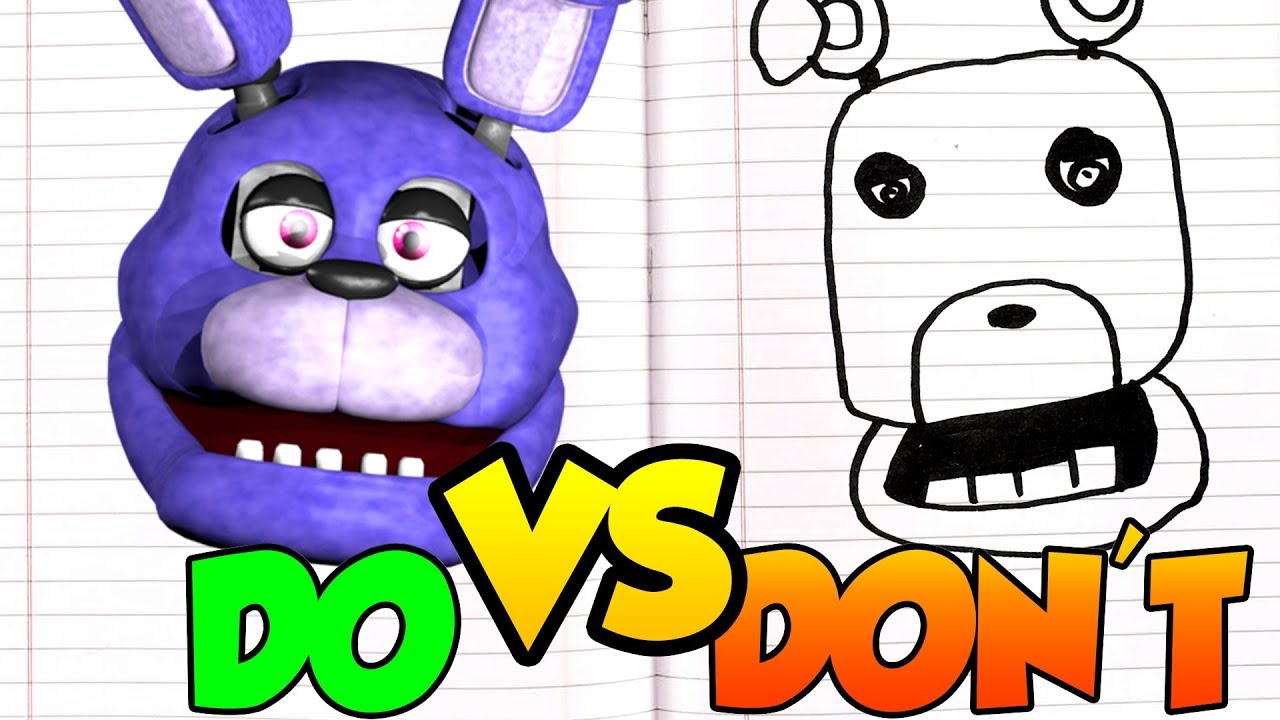 1280x720 dos don'ts drawing five nights at freddy's bonnie in minute