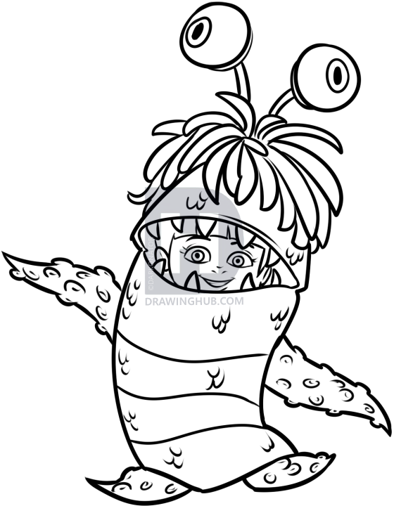 560x720 Drawing Boo From Monsters Inc, Step