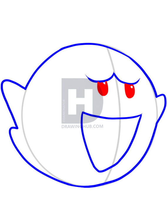 568x720 How To Draw King Boo, Step