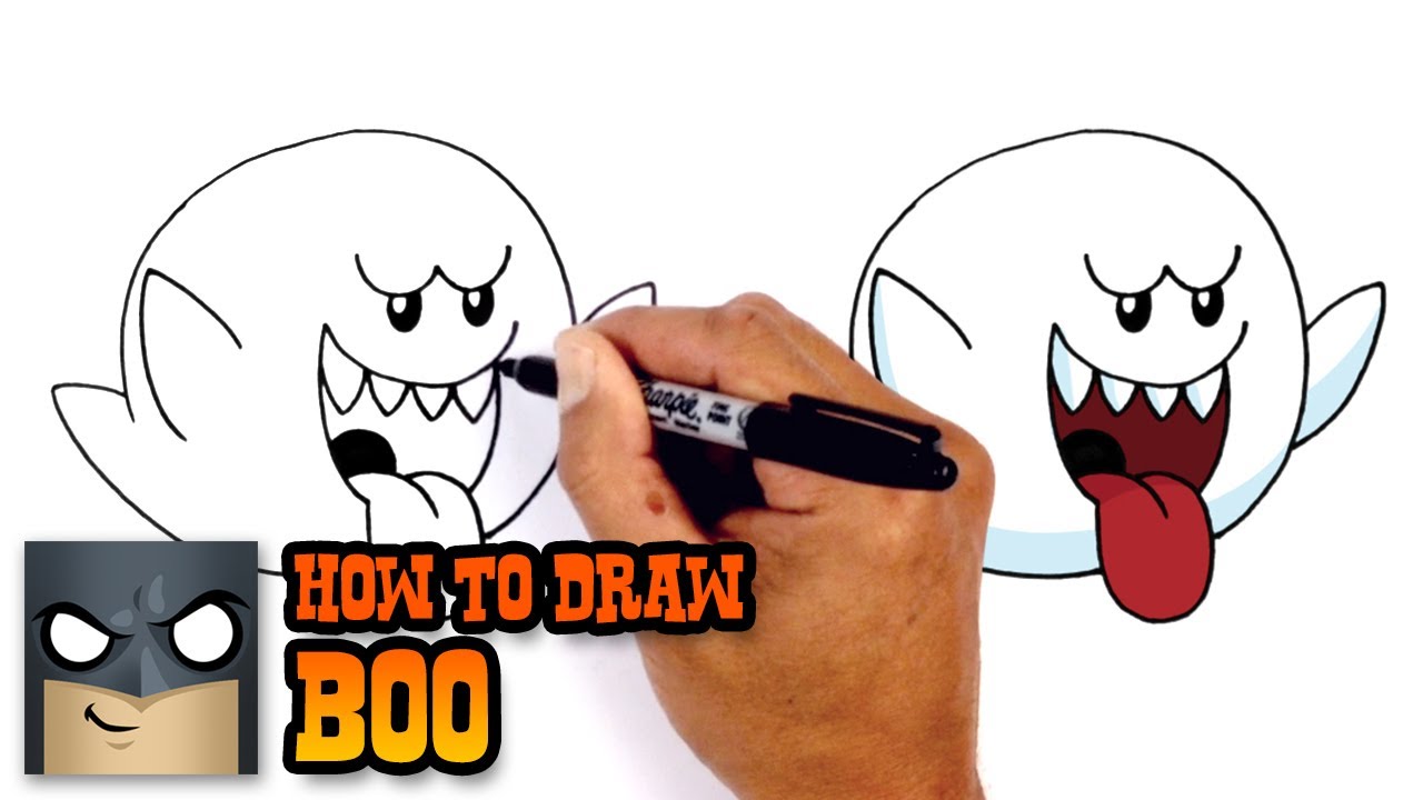 1280x720 How To Draw Boo Super Mario Bros