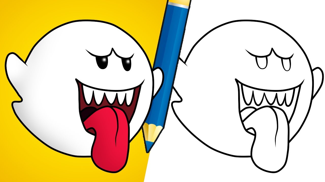1280x720 How To Draw Boo From Super Mario
