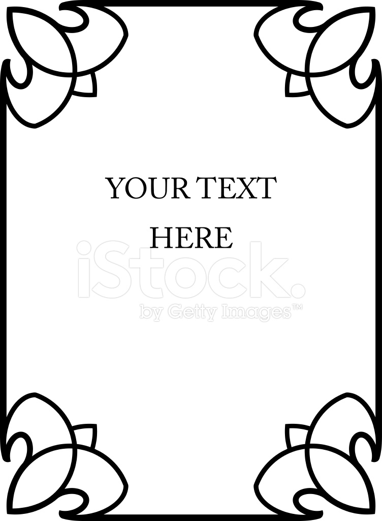 752x1024 Vertical Beautiful Book Cover Vector Border Frame Stock Vector
