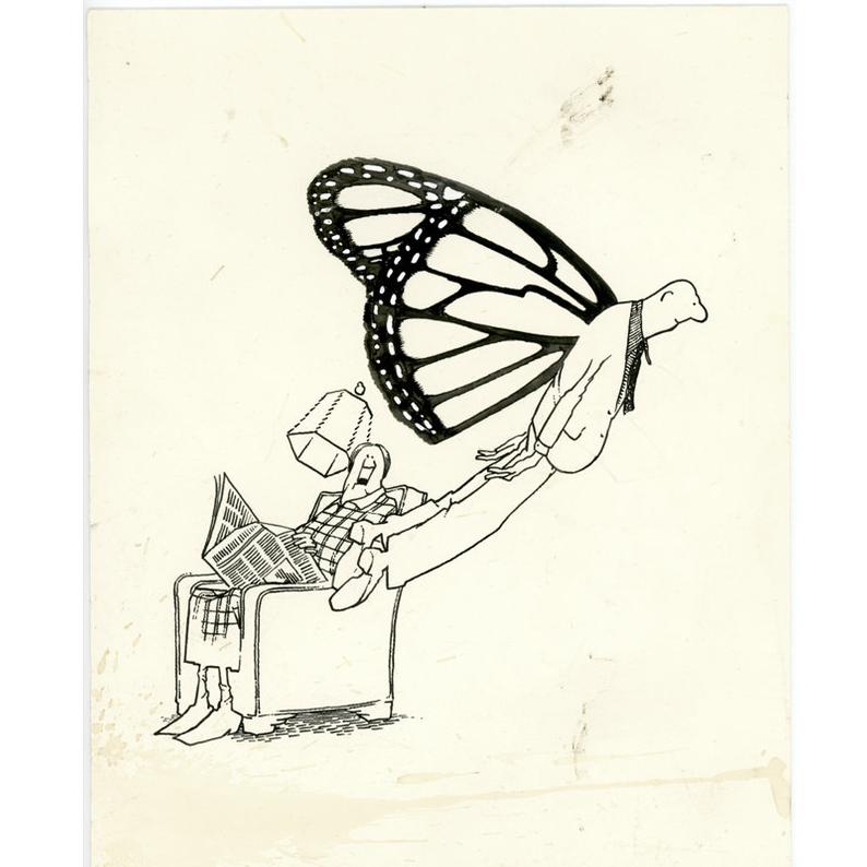 794x794 Vintage Guindon Cartoon Original Art Book Cover Guindon Etsy