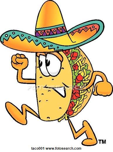 387x520 Taco Running Clipart In Book Fair Themes Taco Drawing