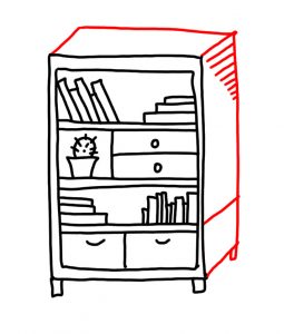 255x300 How To Doodle Bookshelf