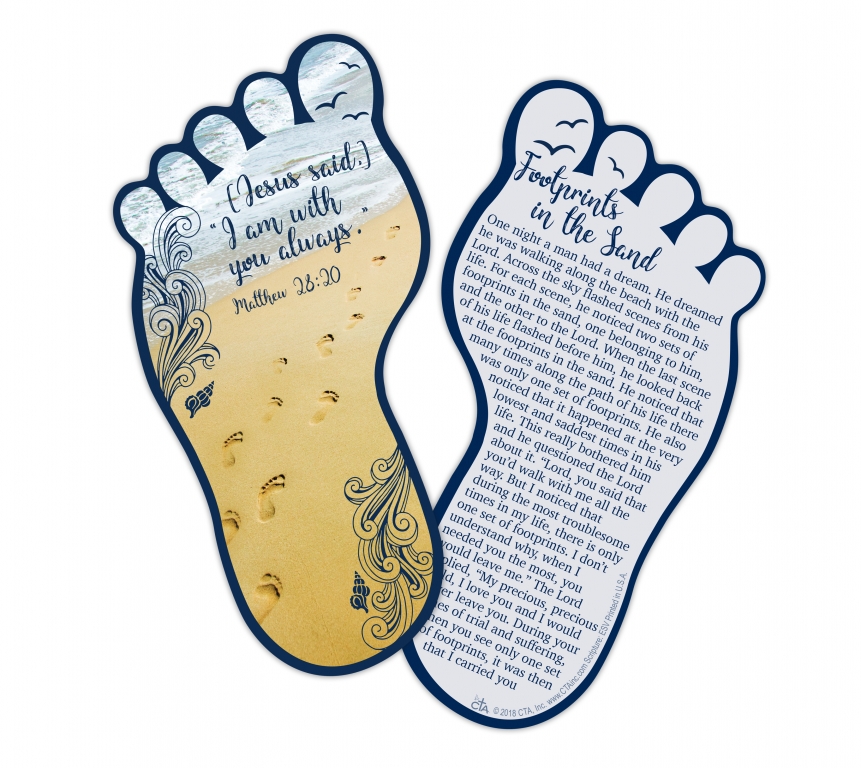 861x768 footprints bookmark adult jumbo bookmark