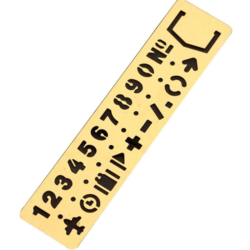 800x800 vintage brass bookmark ruler multi function drawing template ruler