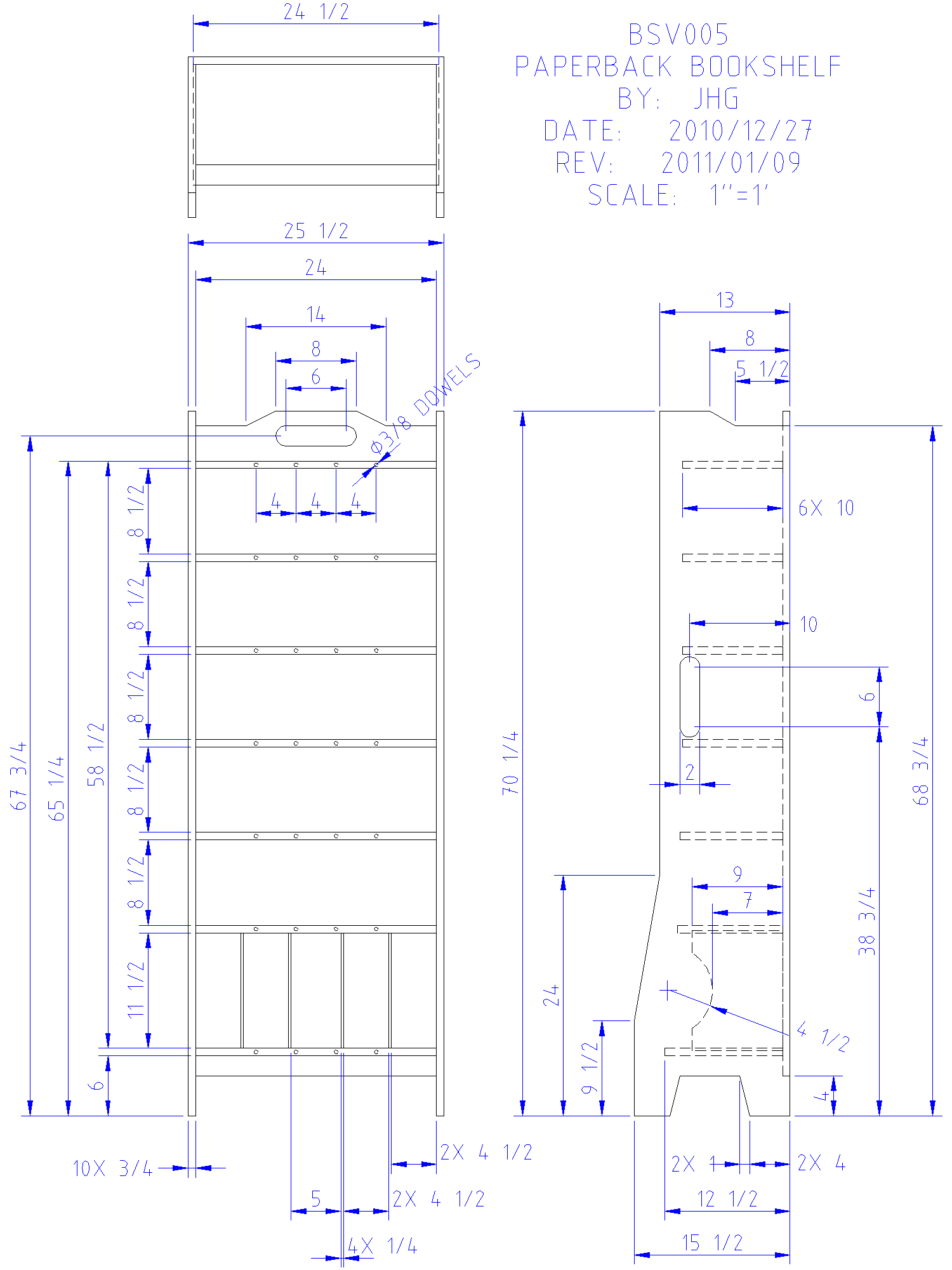 1500x2000 Pine Bookshelves