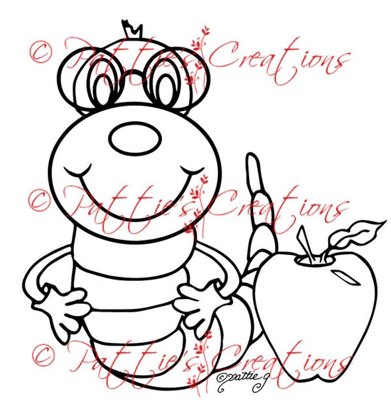 794x823 Mr Bookworm With Apple Etsy