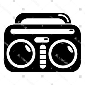 300x300 Stock Photo Boombox Vector Drawing Illustration Retro Sketch Art
