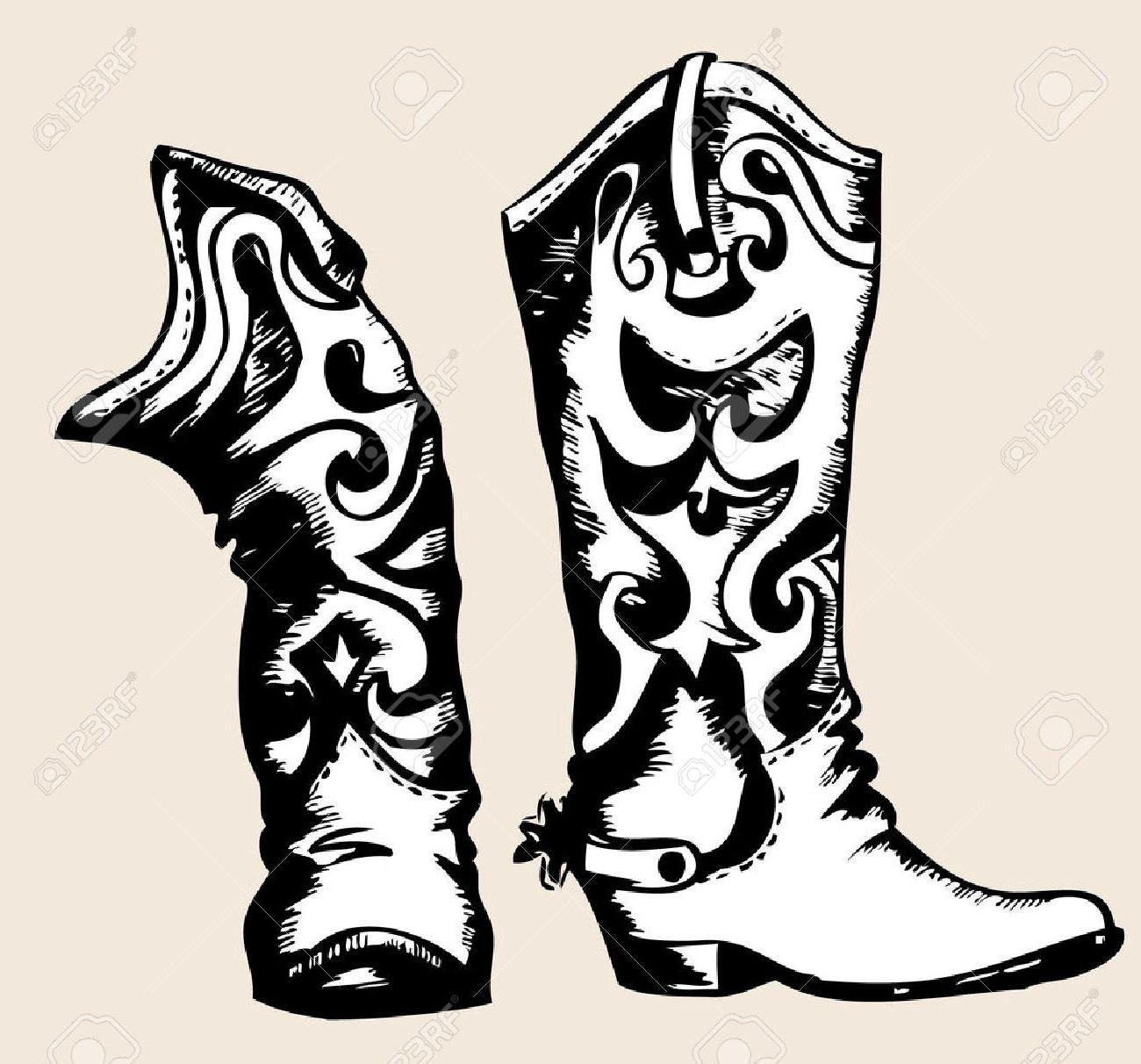 1300x1212 Cute Boots Drawing Baby Images Anime Of Cowboy Step