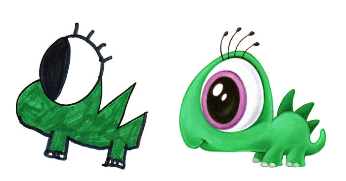 700x368 i spend my days drawing monsters based on kid drawings bored panda