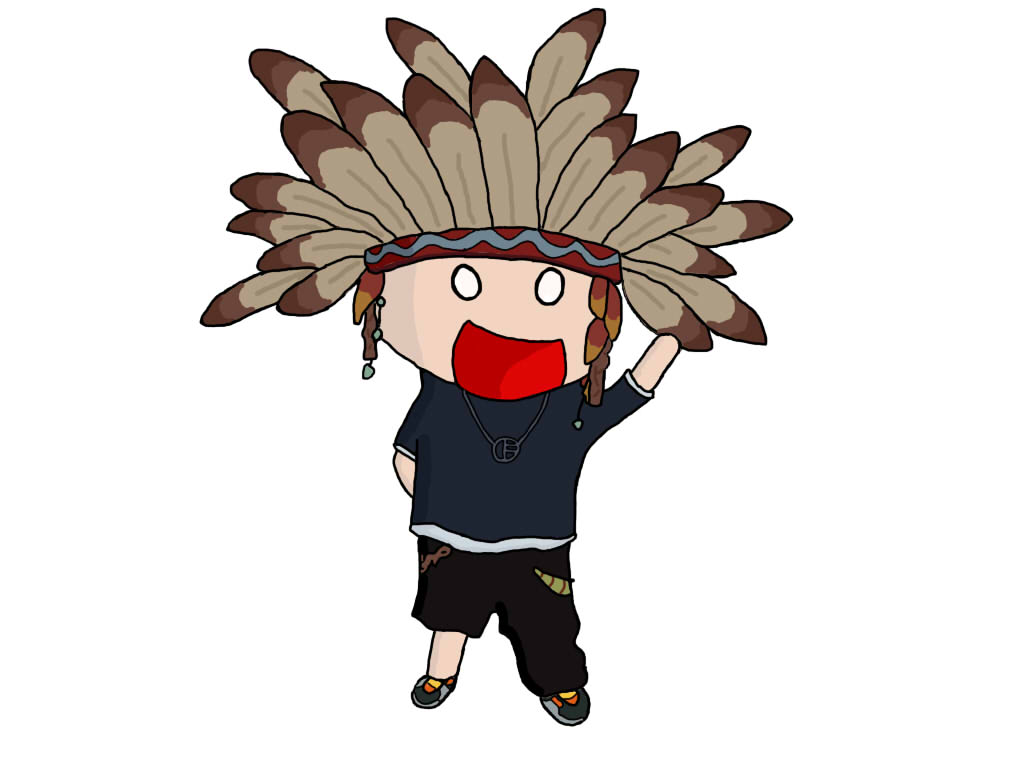 1024x768 Neocrohero Bored's Coloured Drawing