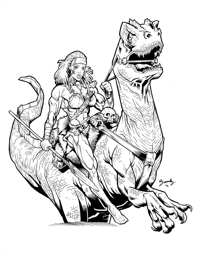 794x1007 Dinosaur Gal Wip