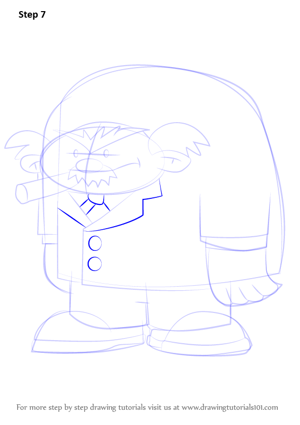 596x842 Learn How To Draw Mr Boss From Kids Next Door