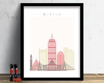 340x270 Boston Skyline Etsy