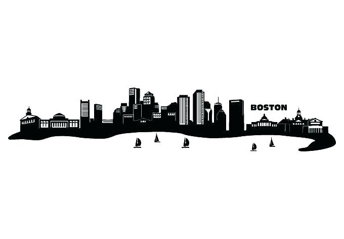 680x472 Boston Skyline Art Clipart Inkmoeditorial