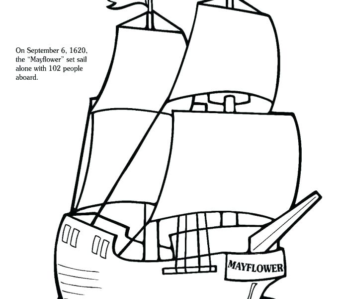 678x600 Mayflower Drawing Free Download