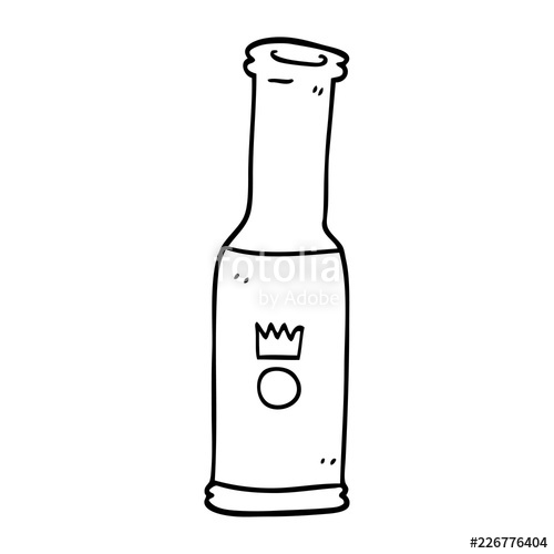 500x500 Line Drawing Cartoon Beer Bottle Stock Image And Royalty Free