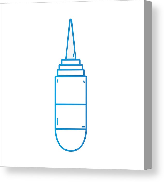 678x750 Line Medical Bottle Drops Medicine To Healthcare Canvas Print