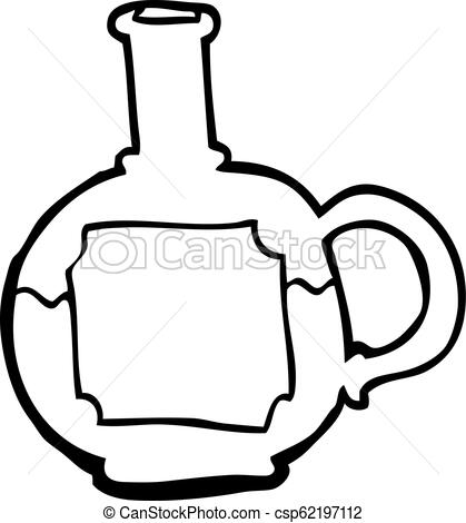 419x470 Line Drawing Cartoon Food Bottle