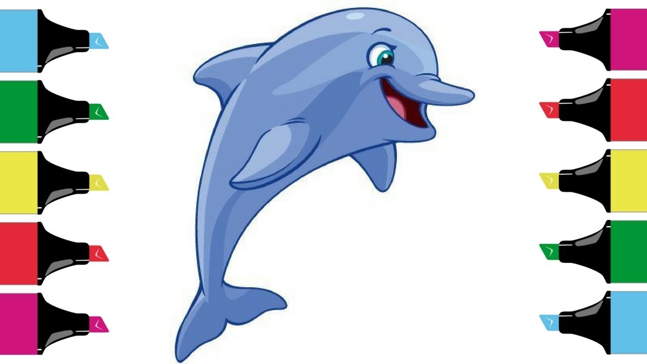 1280x720 How To Draw A Dolphin Step
