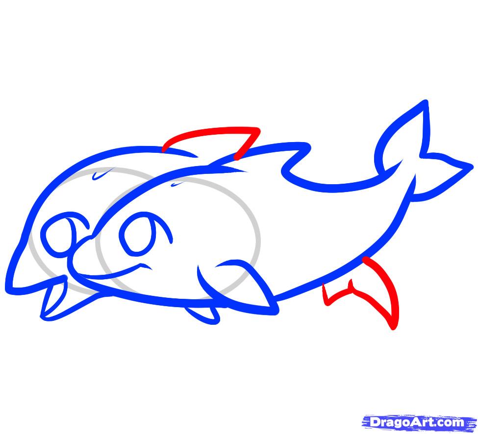 975x886 Bottlenose Dolphin Drawing