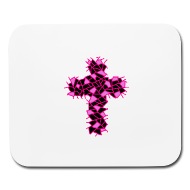 190x190 Cross Drawing Mouse Pad Spreadshirt