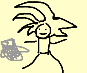 300x250 Son Goku Trying To Eat A Boulder