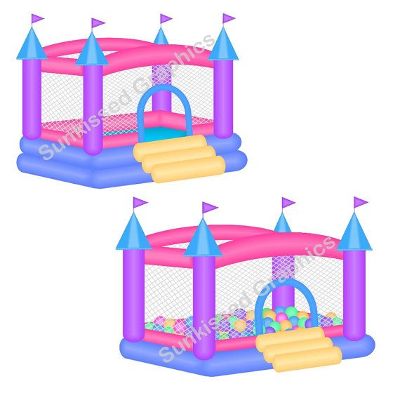 570x570 Pink Blue Bouncy Bounce House Castle Ball