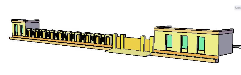 825x258 Boundary Wall In Autocad Cad Download