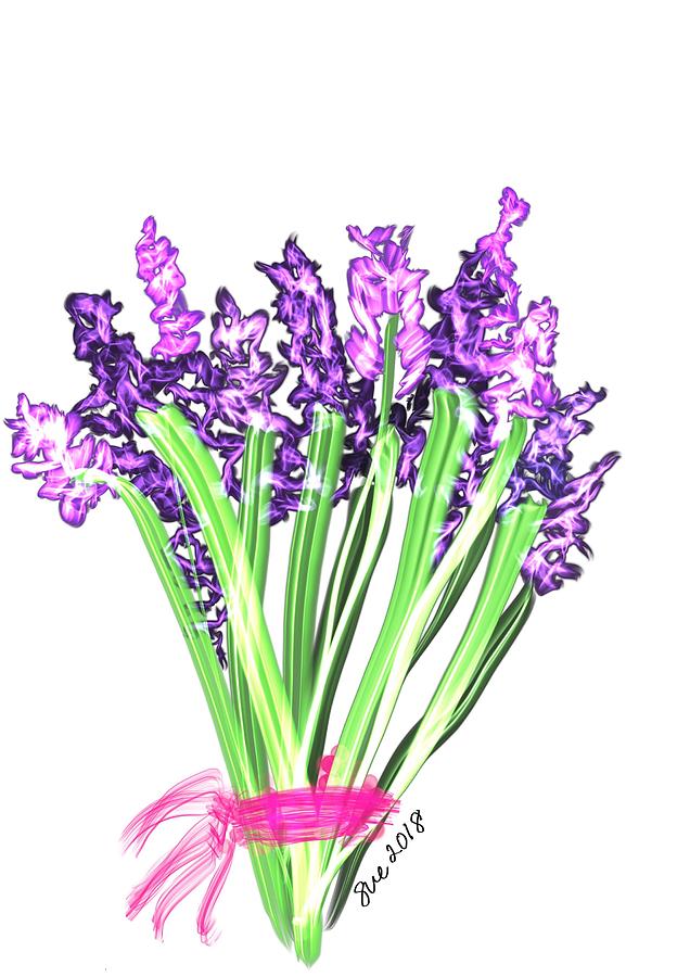 636x900 Lavender Bouquet Drawing