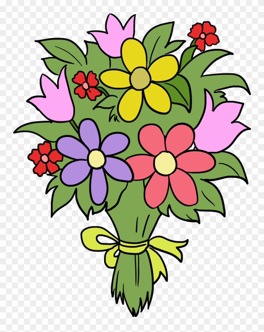 880x1105 Bouquet Clipart Fun Flower