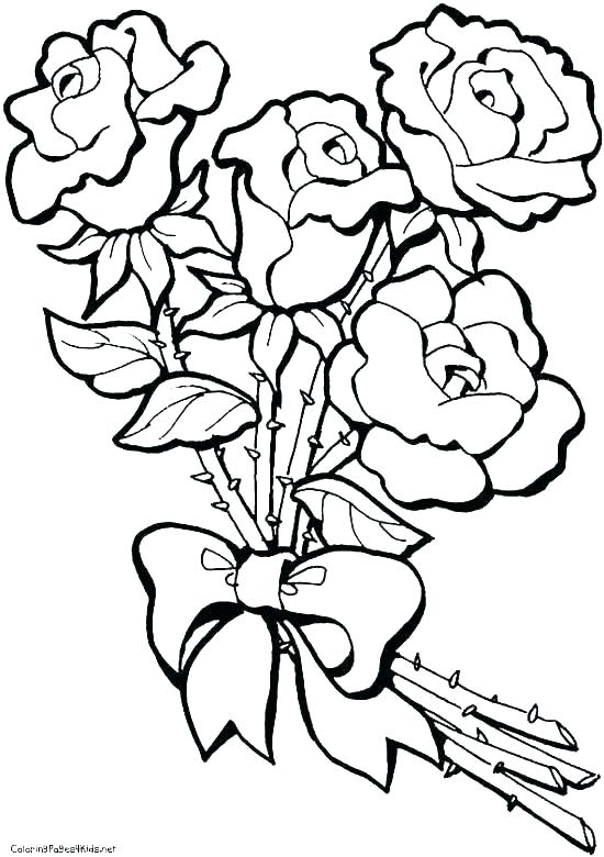 550x780 Pretty Flower Coloring Pages Beautiful Bouquet