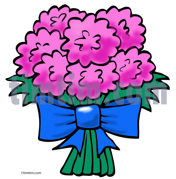 573x581 Flowers Bouquet Roses Drawing