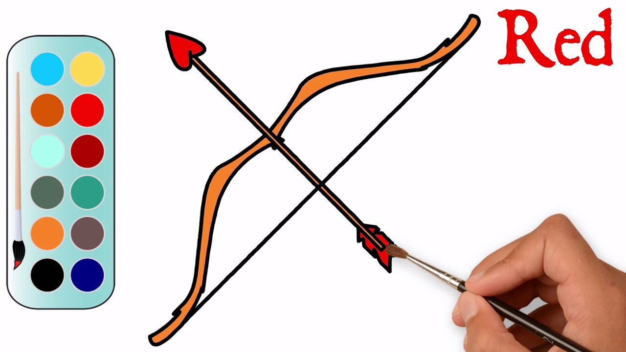 1280x720 Bow Arrow Drawing Step