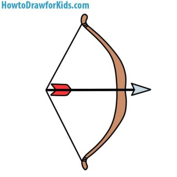 365x365 How To Draw A Bow And Arrow For Kids How To Draw For Kids