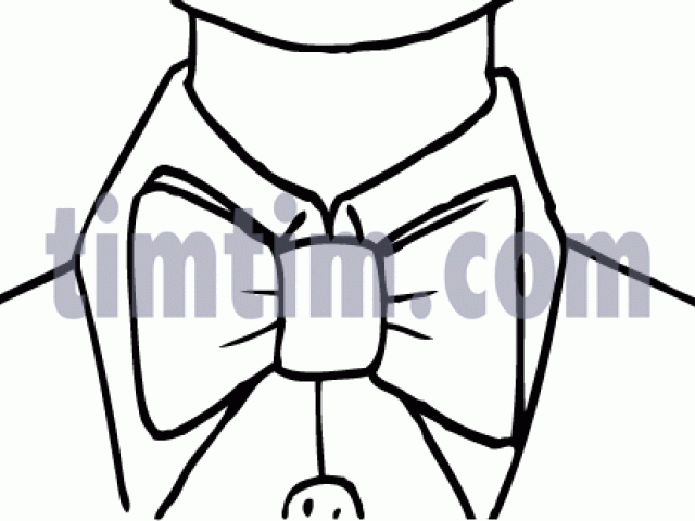 640x480 Drawn Bow Tie Line Drawing